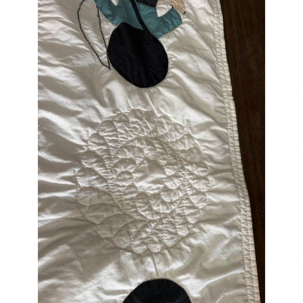 Vintage Sunbonnet Sue Fisherman Sam Quilted Table Runner Wall Hanging Applique‎